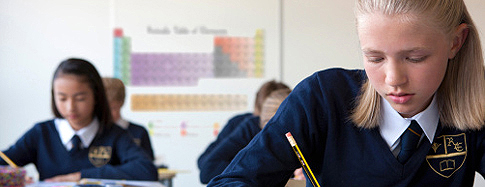 Schoolgirls in the classroom